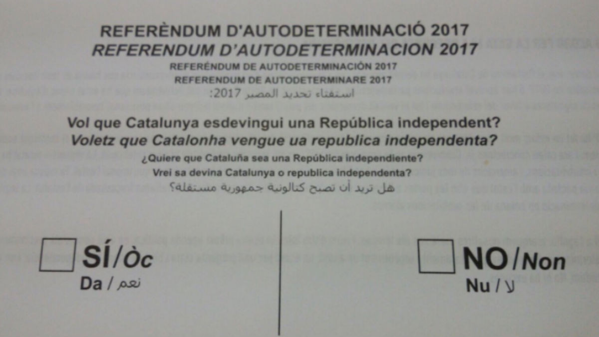 Papeleta para exigir un referéndum de las CUP. (Foto: OKD)