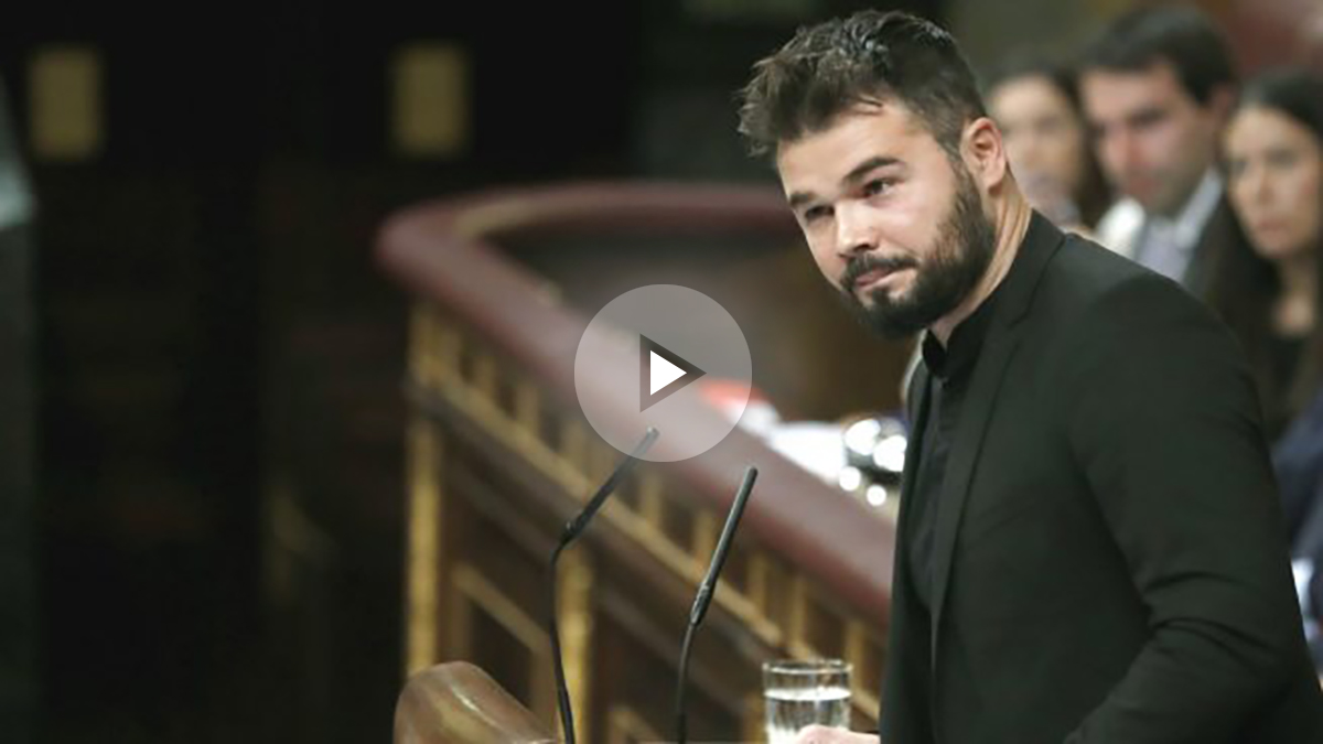 El portavoz adjunto de ERC en el Congreso, Gabriel Rufián. (Foto: Efe)