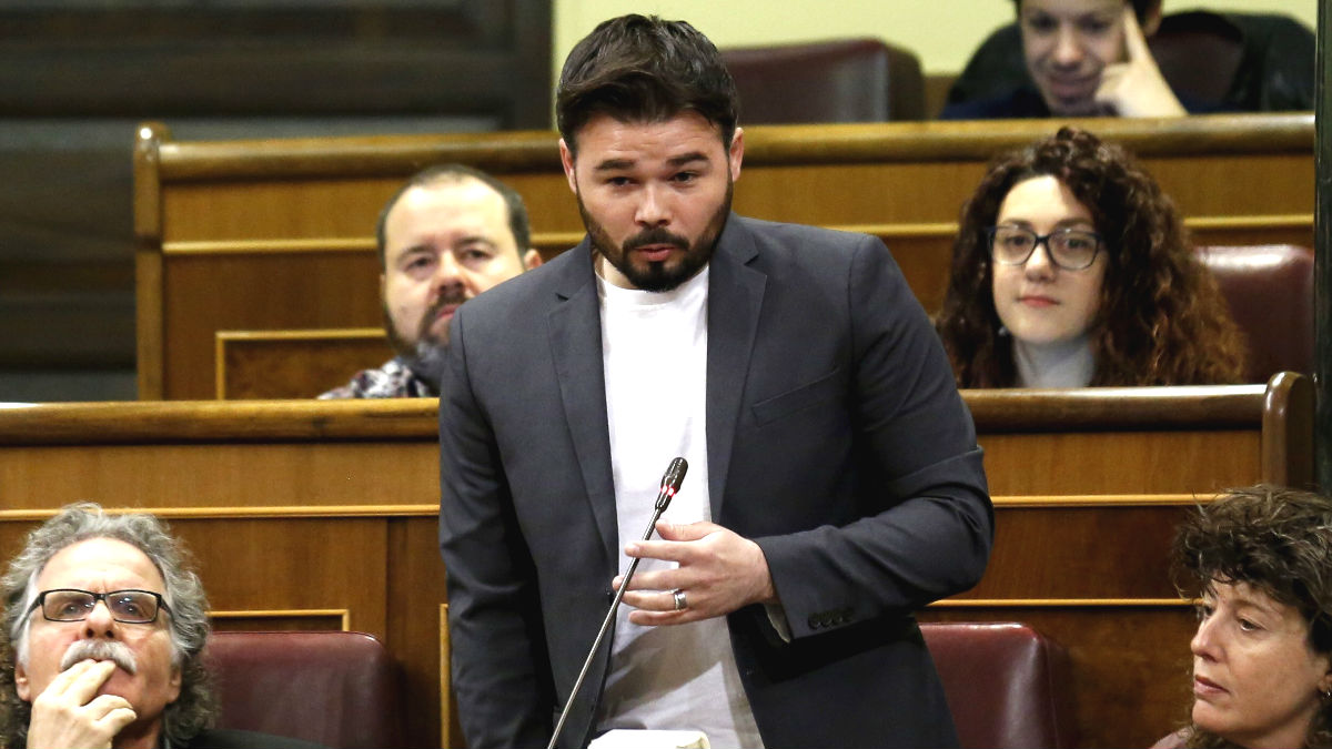 El portavoz adjunto de ERC en el Congreso, Gabriel Rufián (Foto: Efe)