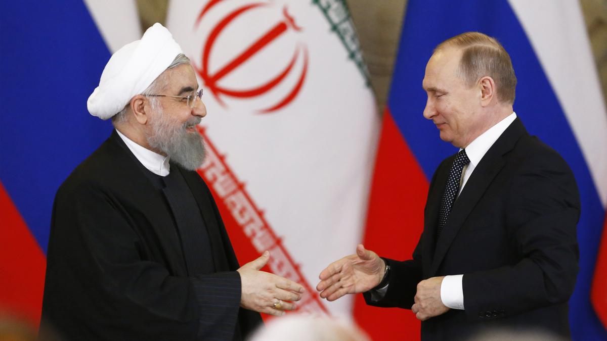 Hasan Rohani y Vladimir Putin. (Foto: AFP)