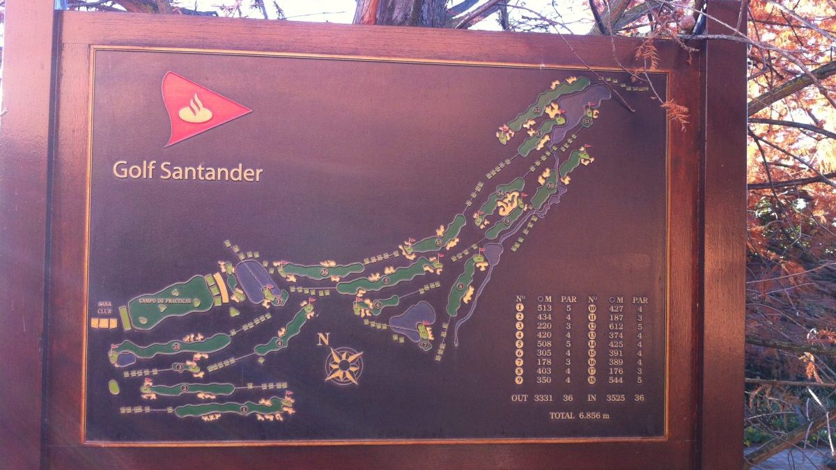 Mapa del campo de golf de Banco Santander.