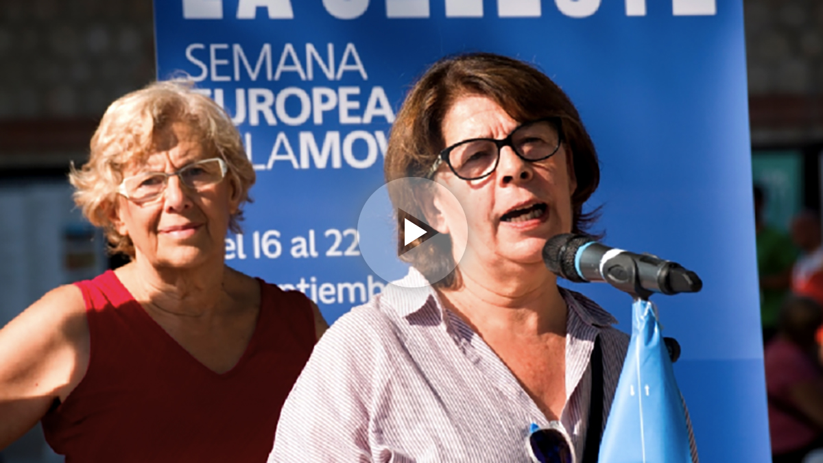 La alcaldesa y la concejal de Medio Ambiente y Movilidad Inés Sabanés. (Foto: Madrid)