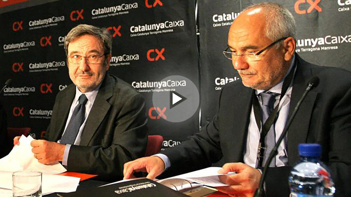 El ex presidente de Caixa Catalunya, Narcís Serra, y el ex director general, Adolf Todó. (Foto: EFE)