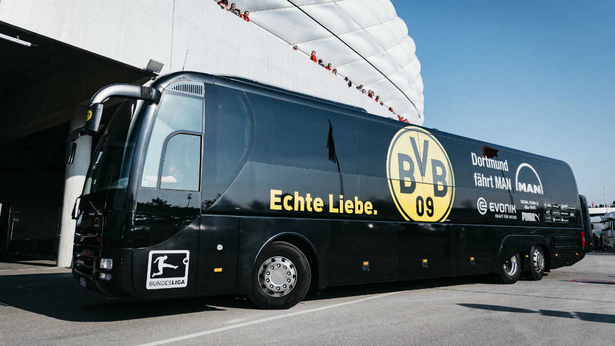 Autobús del Borussia Dortmund. (Getty)