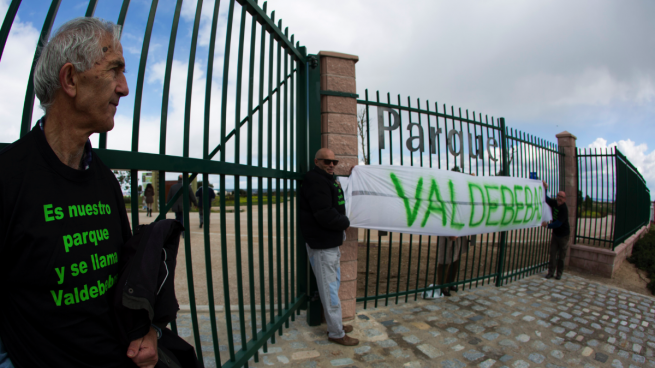 Parque 'Felipe VI' rebautizado como 'Valdebebas'. (Foto: asociación de Vecinos Cárcavas-San Antonio)