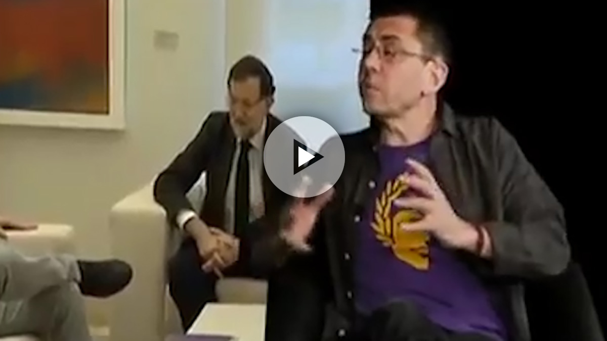 Juan Carlos Monedero en la entrevista emitida por la TV chavista TeleSur.