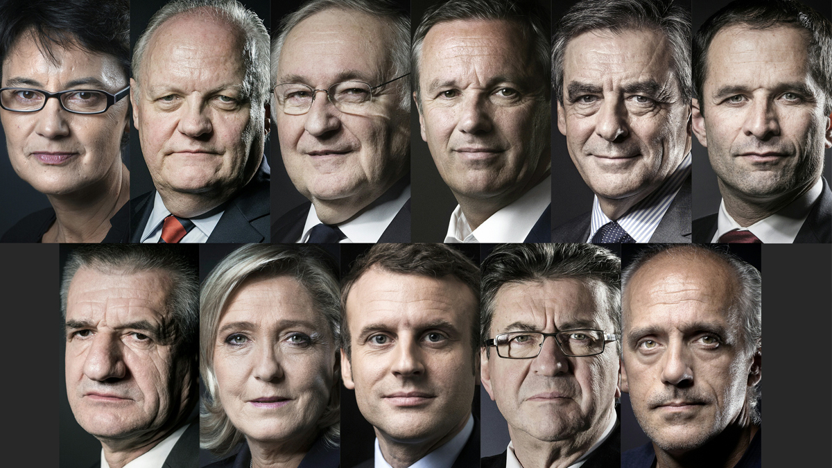 Todos los candidatos a la Presidencia de Francia. (Foto: AFP)