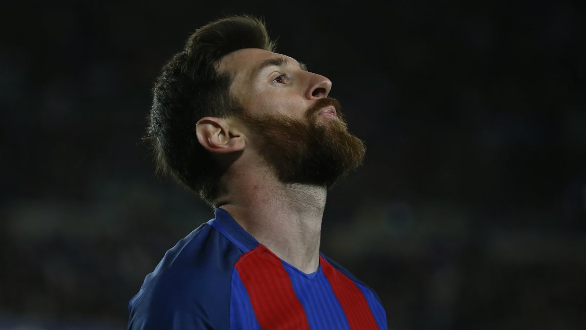 Messi se lamenta durante el Barcelona vs Juventus. (Foto: AFP)