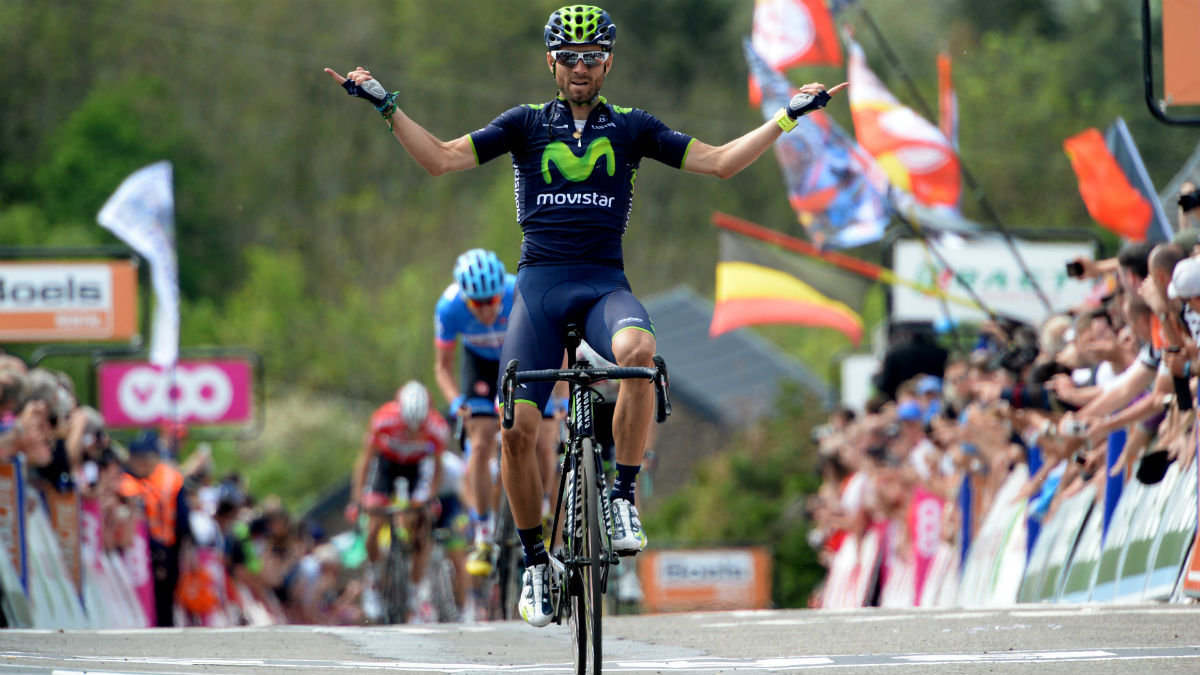 Alejandro Valverde, victorioso en el muro de Huy (Bélgica).