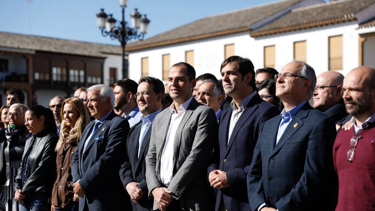 Ignacio Aguado junto al alcalde de Valdemoro Guillermo Gross (C’s Madrid).