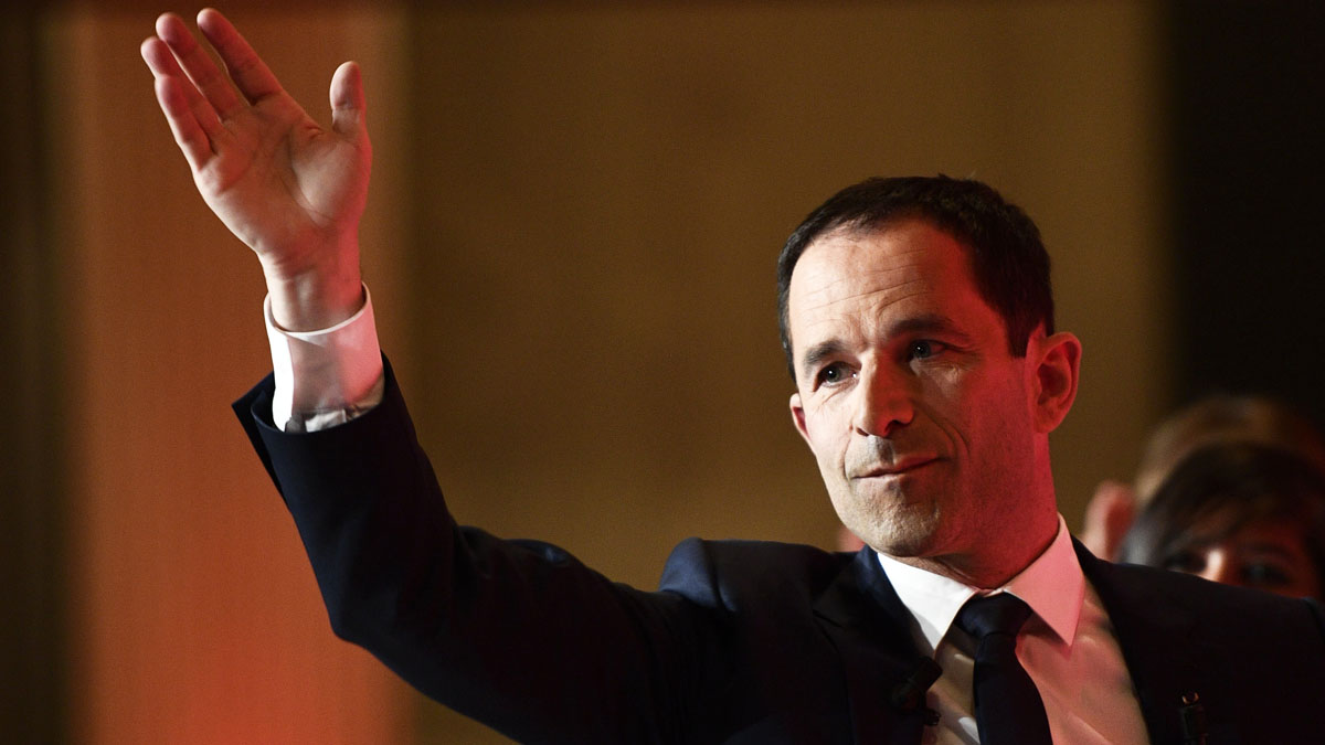 Benoit Hamon tras la debacle electoral socialista en Francia (Foto: AFP)