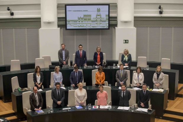 Grupo Popular en el pleno del Ayuntamiento de Madrid. (Foto: Alberto Nevado / OKDIARIO)