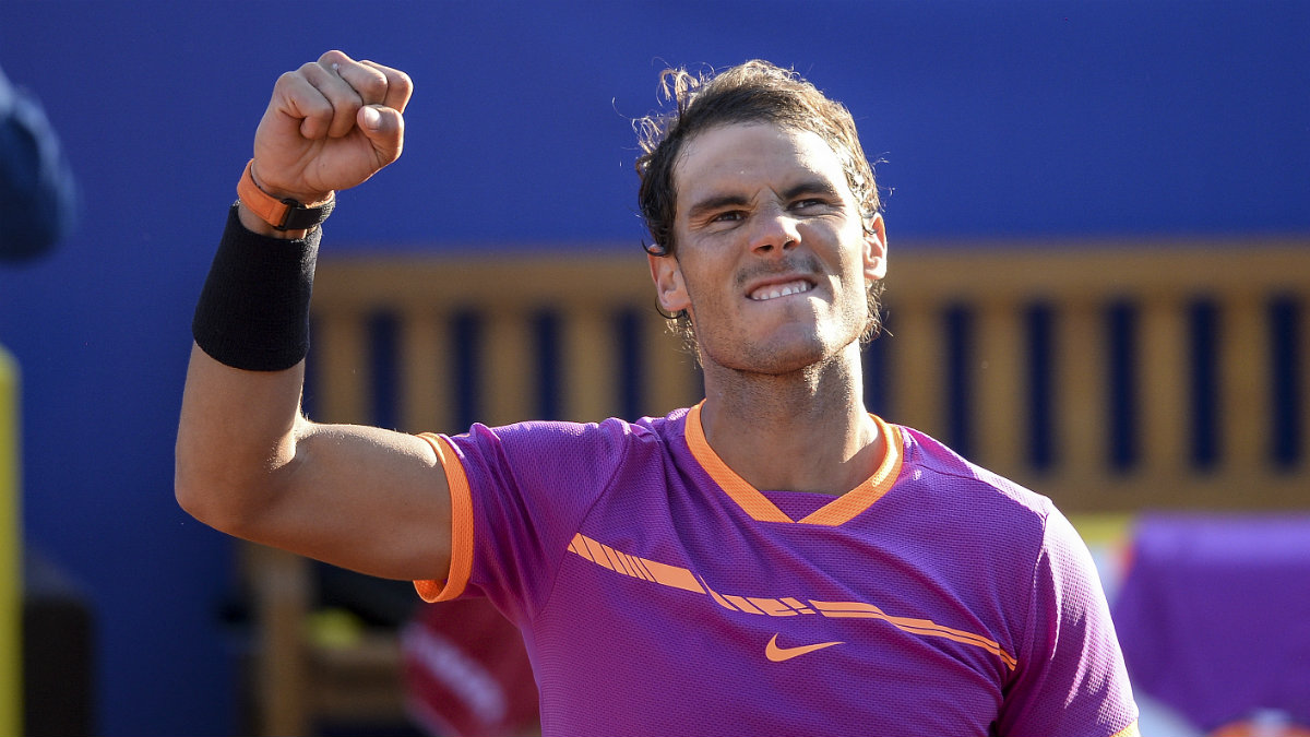 Rafa Nadal celebra su victoria ante Chung en cuartos del Godó. (AFP)