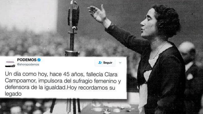 Podemos se apropia de la memoria de Clara Campoamor olvidando que era  profundamente anticomunista