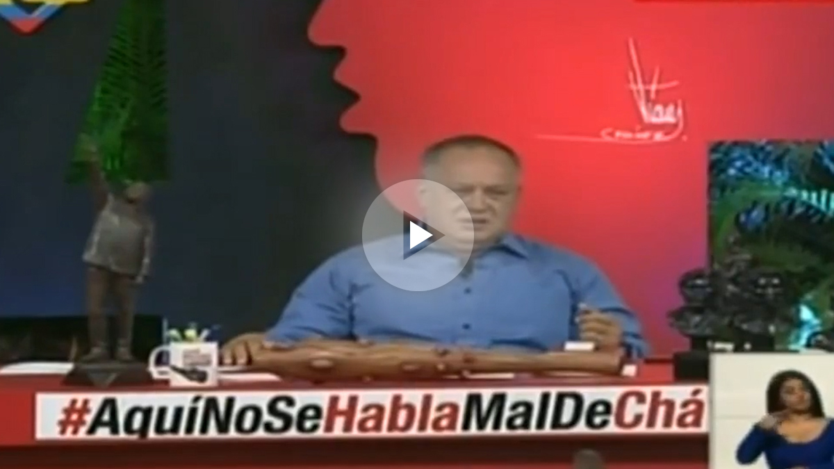 Diosdado Cabello en su programa ‘Con el mazo dando’.