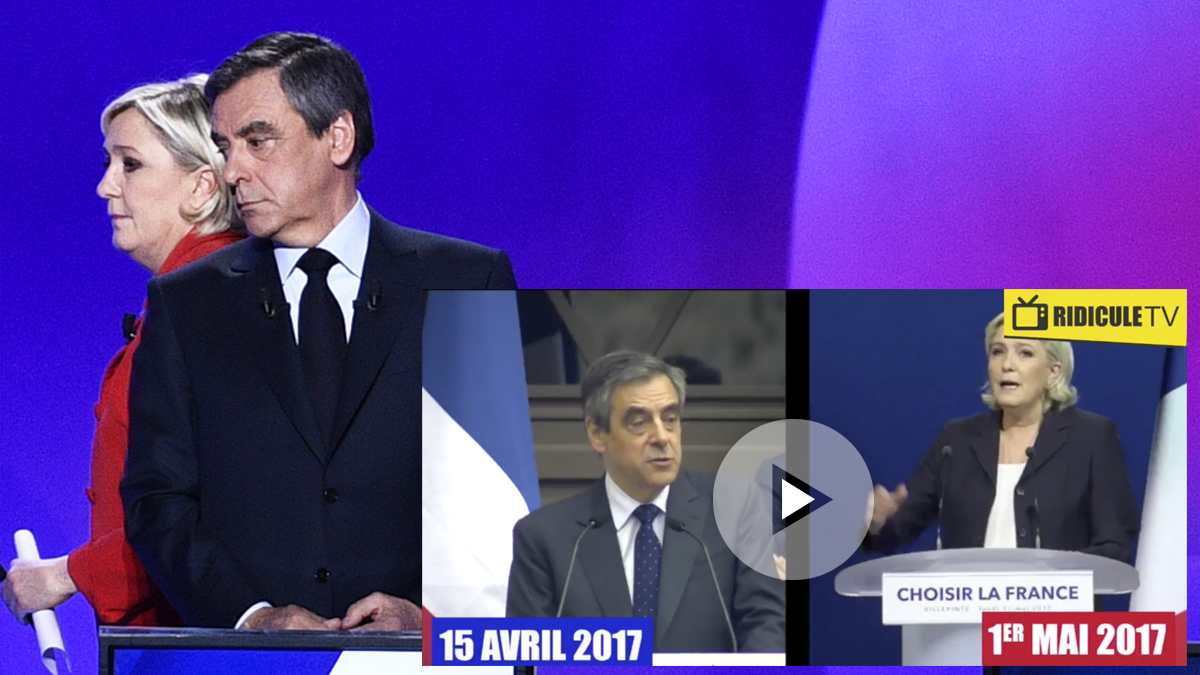 François Fillon y Marine Le Pen. (Foto: AFP)