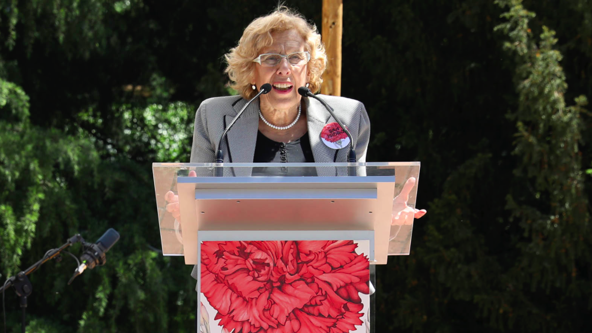 La alcaldesa Manuela Carmena en la presentación de San Isidro 2017. (Foto: Madrid)