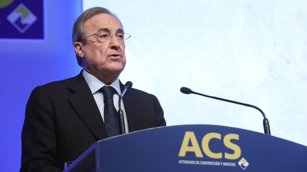 El presidente de ACS, Florentino Pérez, durante su intervención en la Junta de Accionistas de la compañía. (Foto: EFE)