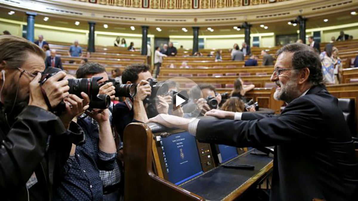 El presidente del Gobierno, Mariano Rajoy, en el debate de Presupuestos en el Congreso.