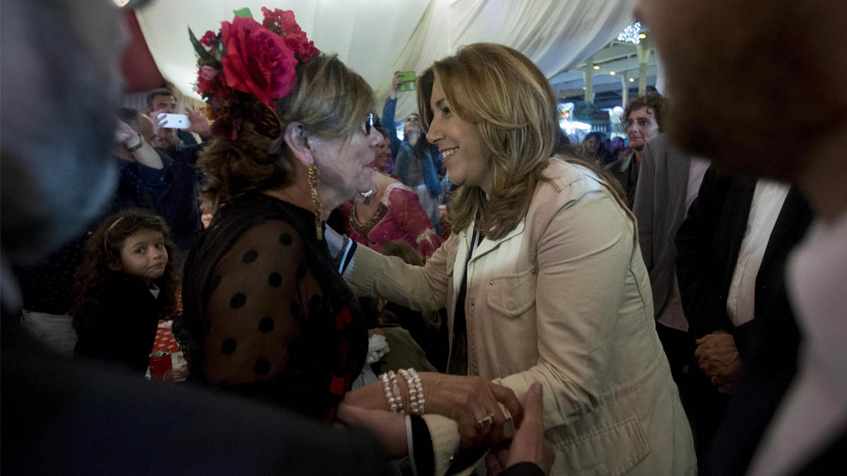 Susana Díaz en la Feria de Abril de Barcelona (Foto: EFE)