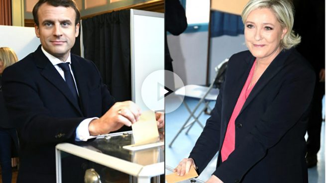 Macron y Le Pen votan en sus respectivos colegios electorales