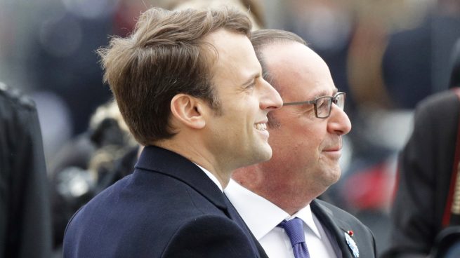 Emmanuel Macron y François Hollande