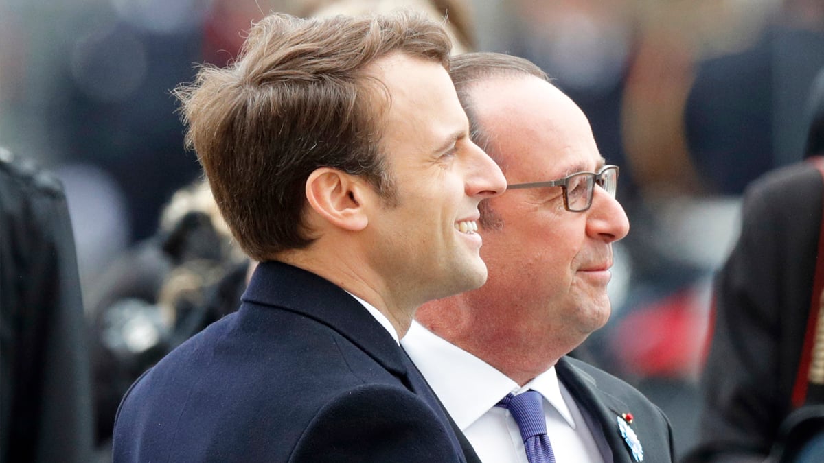 Emmanuel Macron y François Hollande. (Foto: AFP)