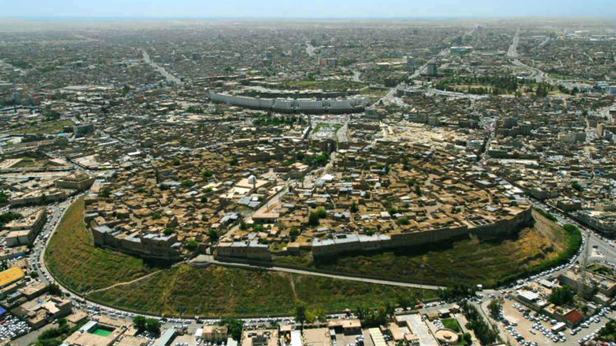 La ciudadela de Erbil (Kurdistán iraquí), el asentamiento humano poblado permanentemente más antiguo del mundo.