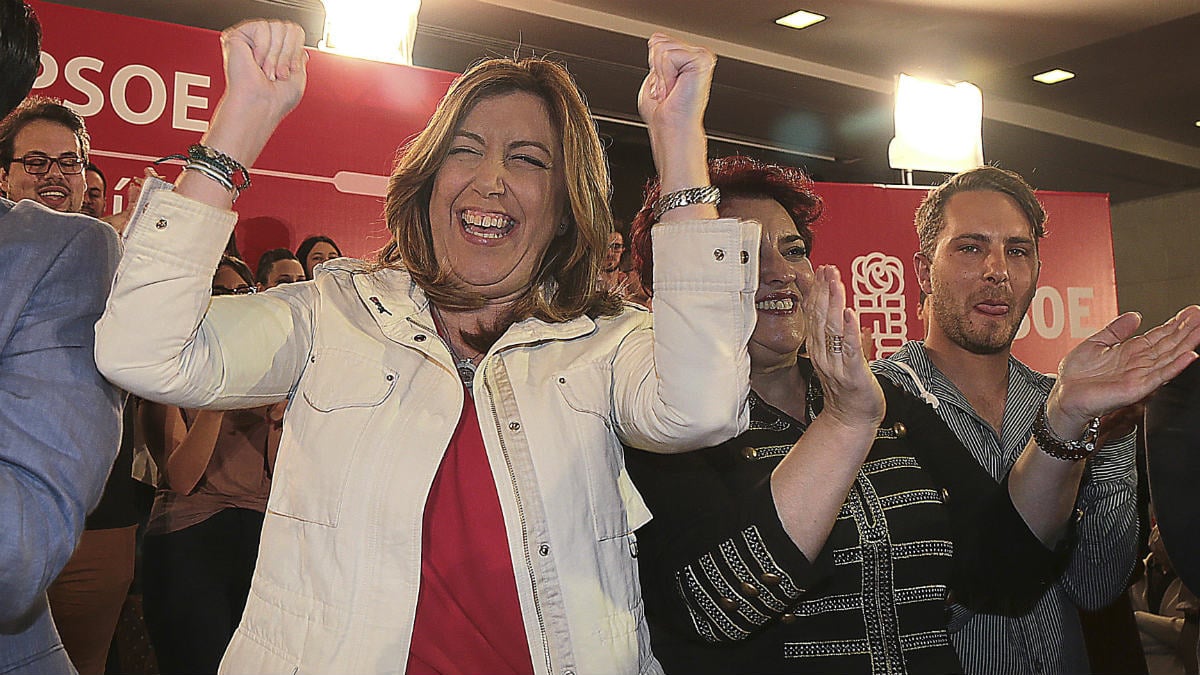 Susana Diaz durante su primer acto de campaña en Granada (Foto:EFE)