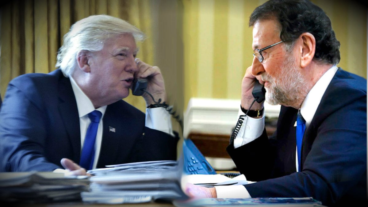 Donald Trump, presidente de EEUU, y Mariano Rajoy, presidente del Gobierno de España.