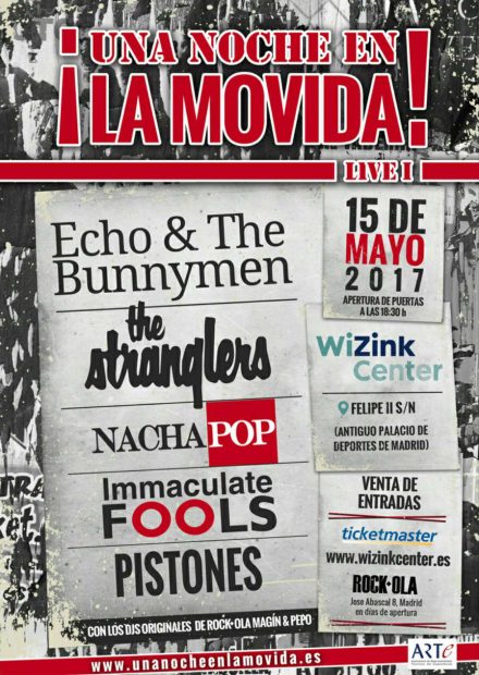 Cartel de 'Una noche en la movida' que traerá la movida madrileña al WiZink Center de Madrid.