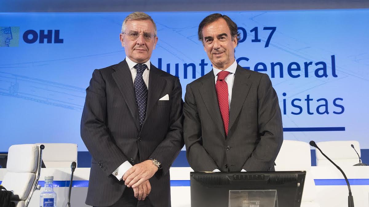 El CEO de OHL, Tomás García Madrid, y el presidente, Juan Villar-Mir de Fuentes.