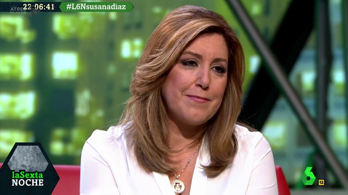 La presidenta Andaluz y aspirante a secretaria general del PSOE Susana Díaz, en La Sexta Noche.