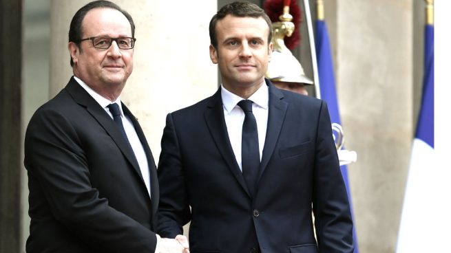 Macron-Hollande-Francia