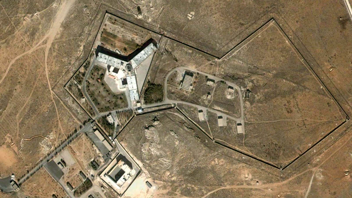 Vista aérea de la cárcel militar de Sednaya, al norte de Damasco (Siria).