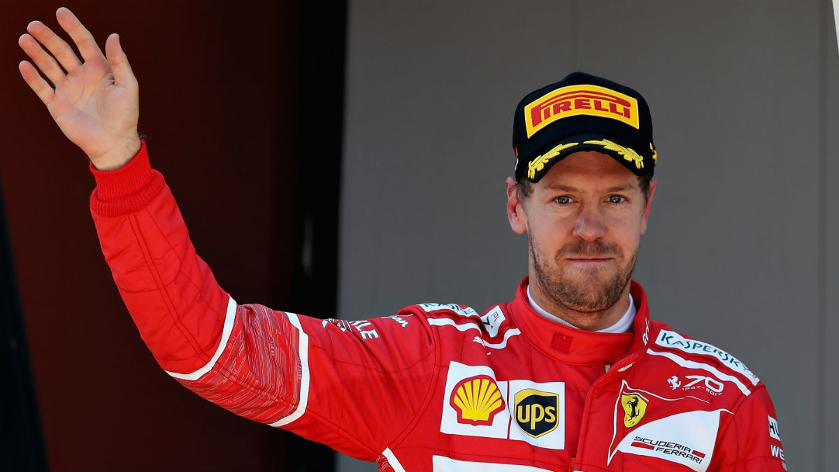 Sebastian Vettel no acabó muy contento el Gran Premio de España de Fórmula 1 tras considerar que Mercedes había utilizado a Valtteri Bottas para bloquearle. (Getty)