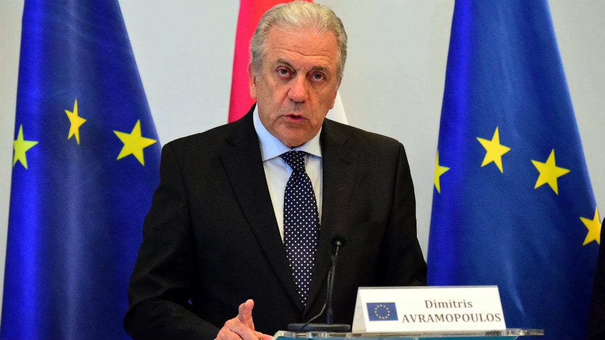 El comisario de Interior e Inmigración, Dimitris Avramopoulos. (AFP)