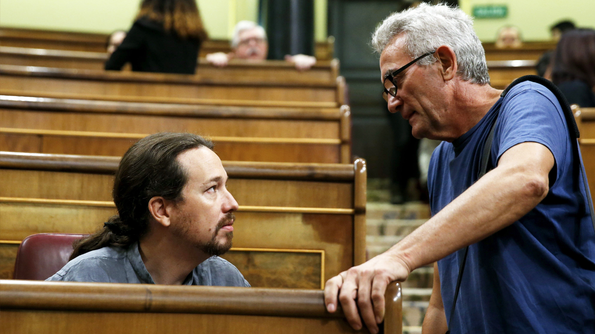 Pablo Iglesias y Diego Cañamero. (Foto: EFE)