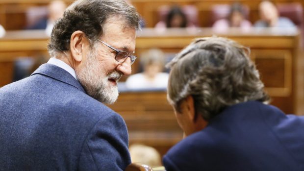 Mariano Rajoy y Rafael Hernando