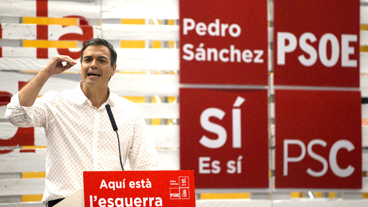 Pedro Sánchez este jueves en un acto en Barcelona (Foto: Efe).