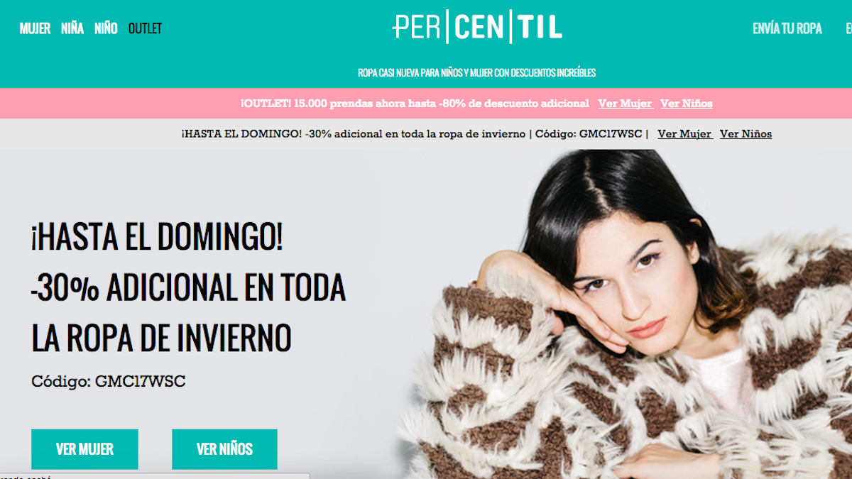 Página web de Percentil.