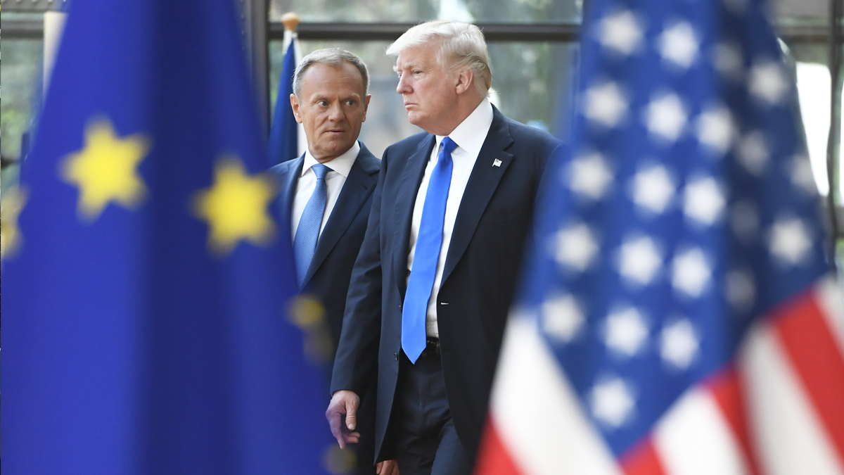 Donald Tusk y Donald Trump. (Foto: AFP)