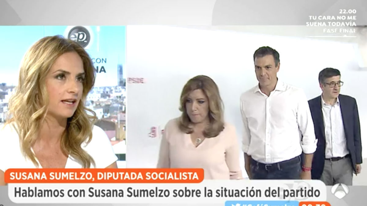 La diputada del PSOE en el Congreso, Susana Sumelzo, en ‘Espejo Público’ (Foto: Antena 3)