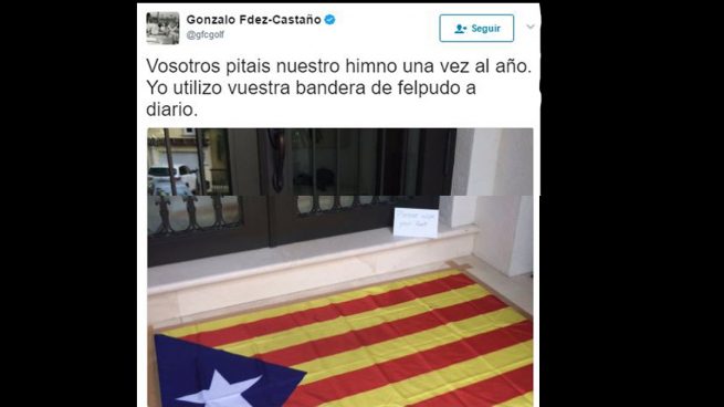 El golfista Fernández-Castaño tras la pitada al himno: «Yo uso vuestra bandera de felpudo a diario»
