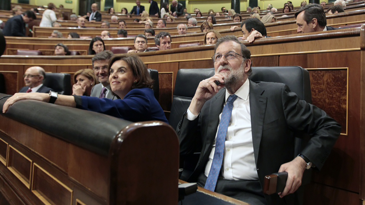 Mariano Rajoy y la bancada del PP en el Congreso de los Diputados (Foto: Francisco Toledo)