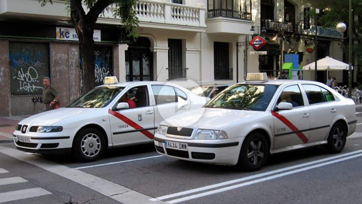 Taxistas en Madrid (Foto: Twitter)