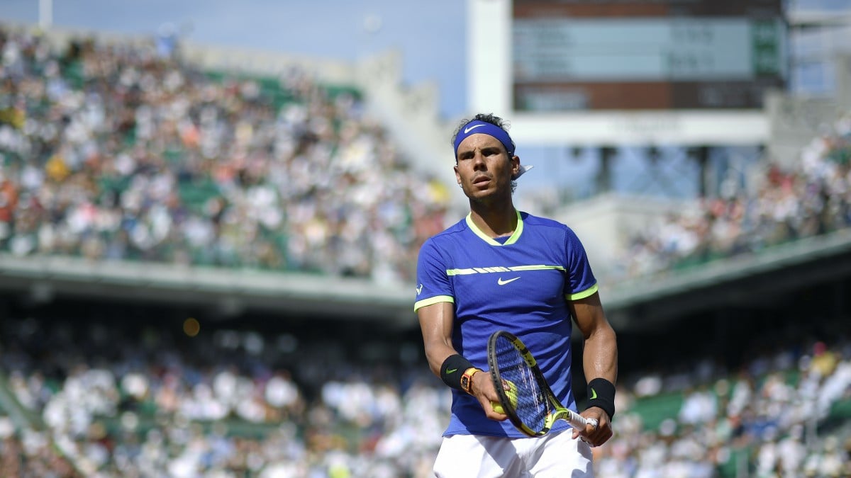 Rafael Nadal, en un partido en Roland Garros. (AFP)