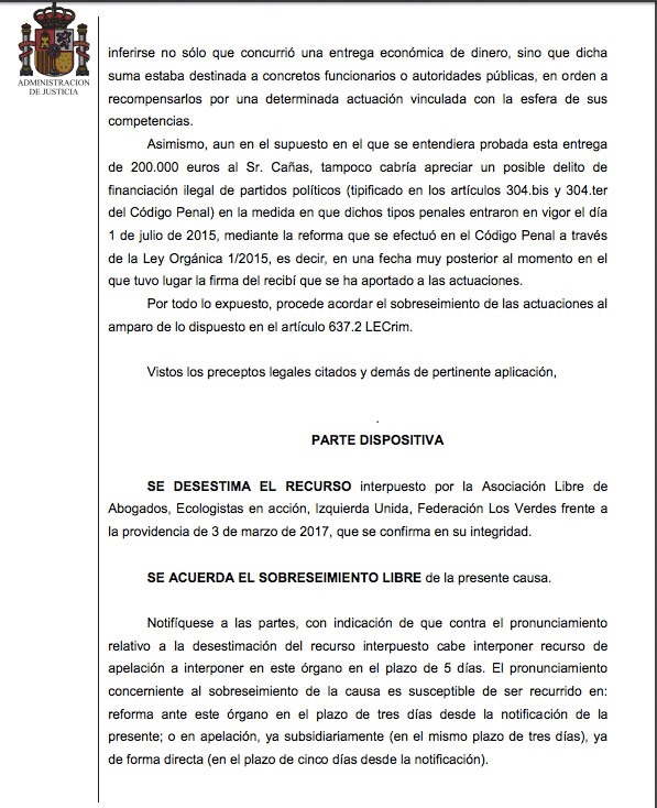 El Juez Archiva La Causa De La Supuesta Comisión De 200.000€ Al PP De ...