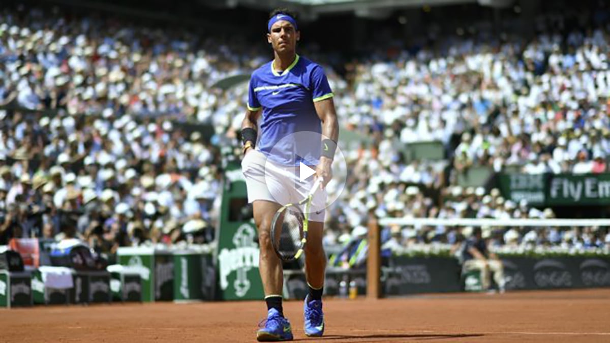 Rafa Nadal, en la final de Roland Garros. (AFP)