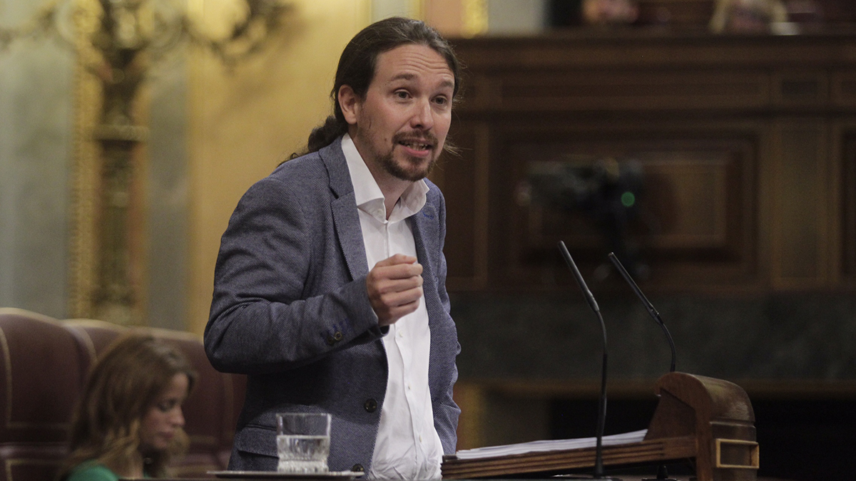 Pablo Iglesias durante su intervención en la moción de censura contra el PP (Foto: Francisco Toledo)